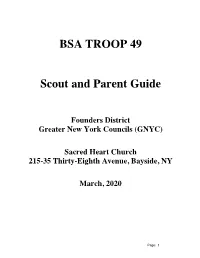 BSA TROOP 49 Scout and Parent Guide