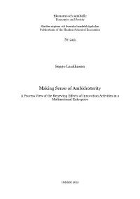 Making Sense of Ambidexterity