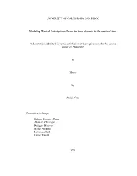 Modeling Musical Anticipation: from the Time of Music to the Music of Time