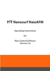 Nanosurf Operating Instructions (Naio).Book