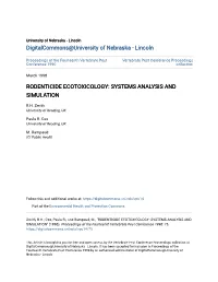 Rodenticide Ecotoxicology: Systems Analysis and Simulation