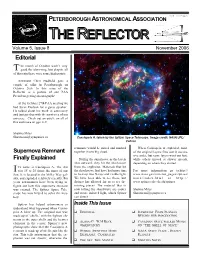 THE REFLECTOR Volume 5, Issue 8 November 2006 Editorial