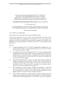 Commission Implementing Regulation (EU) No