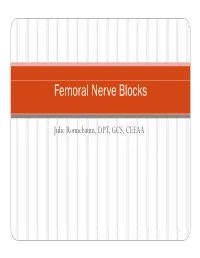 Femoral Nerve Blocks