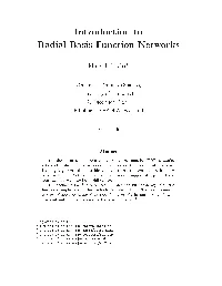 Introduction to Radial Basis Function Networks