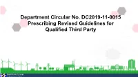 Revised Guidelines for Qualified Third Party