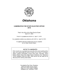 2014 Candidate List Book