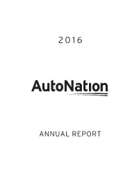 Autonation 2016 Annual Report