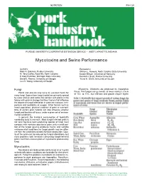 Mycotoxins and Swine Performance