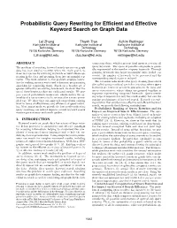 Probabilistic Query Rewriting for Efficient and Effective Keyword