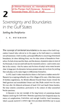 Sovereignty and Boundaries in the Gulf States Settling the Peripheries