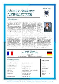 Alcester Academy NEWSLETTER