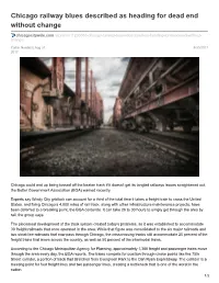 Chicago Railway Blues Described As Heading for Dead End Without Change