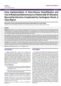 Early Implementation of Veno-Venous Hemofiltration and Use Of