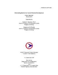 Eliminating Barriers to Transit-Oriented Development