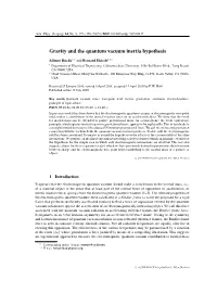 Gravity and the Quantum Vacuum Inertia Hypothesis