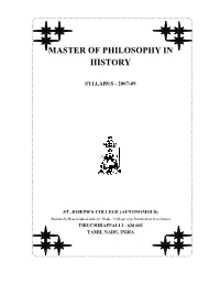 Master of Philosophy in History