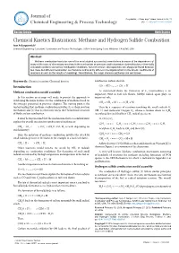 Methane and Hydrogen Sulfide Combustion