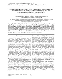 Notes on the Distribution and Abundance of the Endangered Kaiser ’S Mountain Newt , Neurergus Kaiseri (C Audata : Salamandridae ), in Southwestern Iran