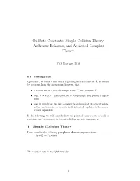 On Rate Constants: Simple Collision Theory, Arrhenius Behavior, and Activated Complex Theory