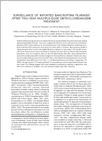 Surveillance of Imported Bancroftian Filariasis After Two-Year Multiple-Dose Diethylcarbamazine Treatment