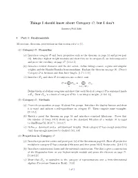 Things I Should Know About Category O, but I Don't