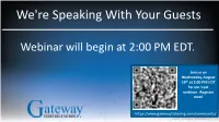 We're Speaking with Your Guests
