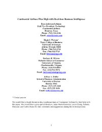 Continental Airlines Flies High with Real-Time Business Intelligence