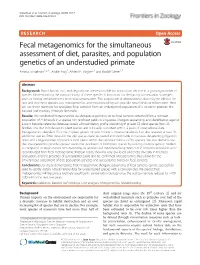 Fecal Metagenomics for the Simultaneous Assessment of Diet