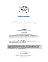 Financial Instability and Crises in Keynes's Monetary Thought