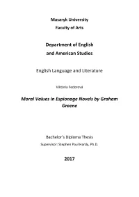 Moral Values in Espionage Novels by Graham Greene