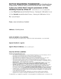 Section 21 Notice)