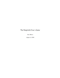 The Matplotlib User's Guide