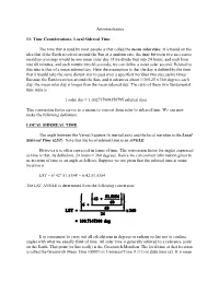 13. Notes on Local Sidereal Time