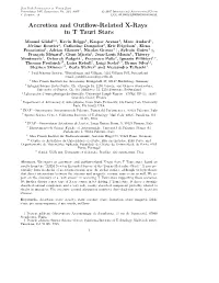 Accretion and Outflow-Related X-Rays in T Tauri Stars