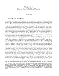 Chapter 4: Linear Perturbation Theory