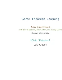 Game-Theoretic Learning
