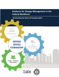 Guidance for Change Management in the Federal Workforce
