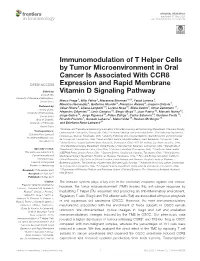 Immunomodulation of T Helper Cells by Tumor Microenvironment in Oral