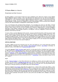 Original Is Better 2014 12 Years a Slave (From Wikipedia) Presentation