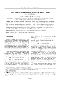 Study of the Rare Hyperon Decays in the Standard Model and New Physics*