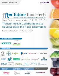 Transformative Collaborations to Revolutionize the Food Ecosystem Futurefoodtechsf.Com #Futurefoodtech
