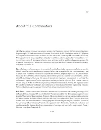 About the Contributors