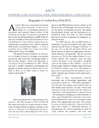 Biography of Archie Roy (1924-2012)