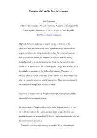 Compton Shift and De Broglie Frequency