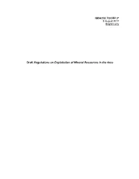 Draft Regulations on Exploitation of Mineral Resources in the Area