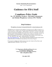 Guidance for FDA Staff