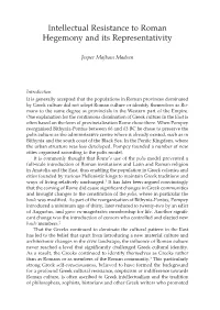 Intellectual Resistance to Roman Hegemony and Its Representativity