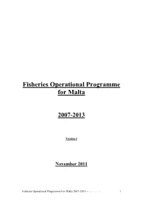 Malta Fisheries Operational Programme (2007-2013)