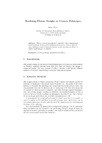 Realizing Planar Graphs As Convex Polytopes
